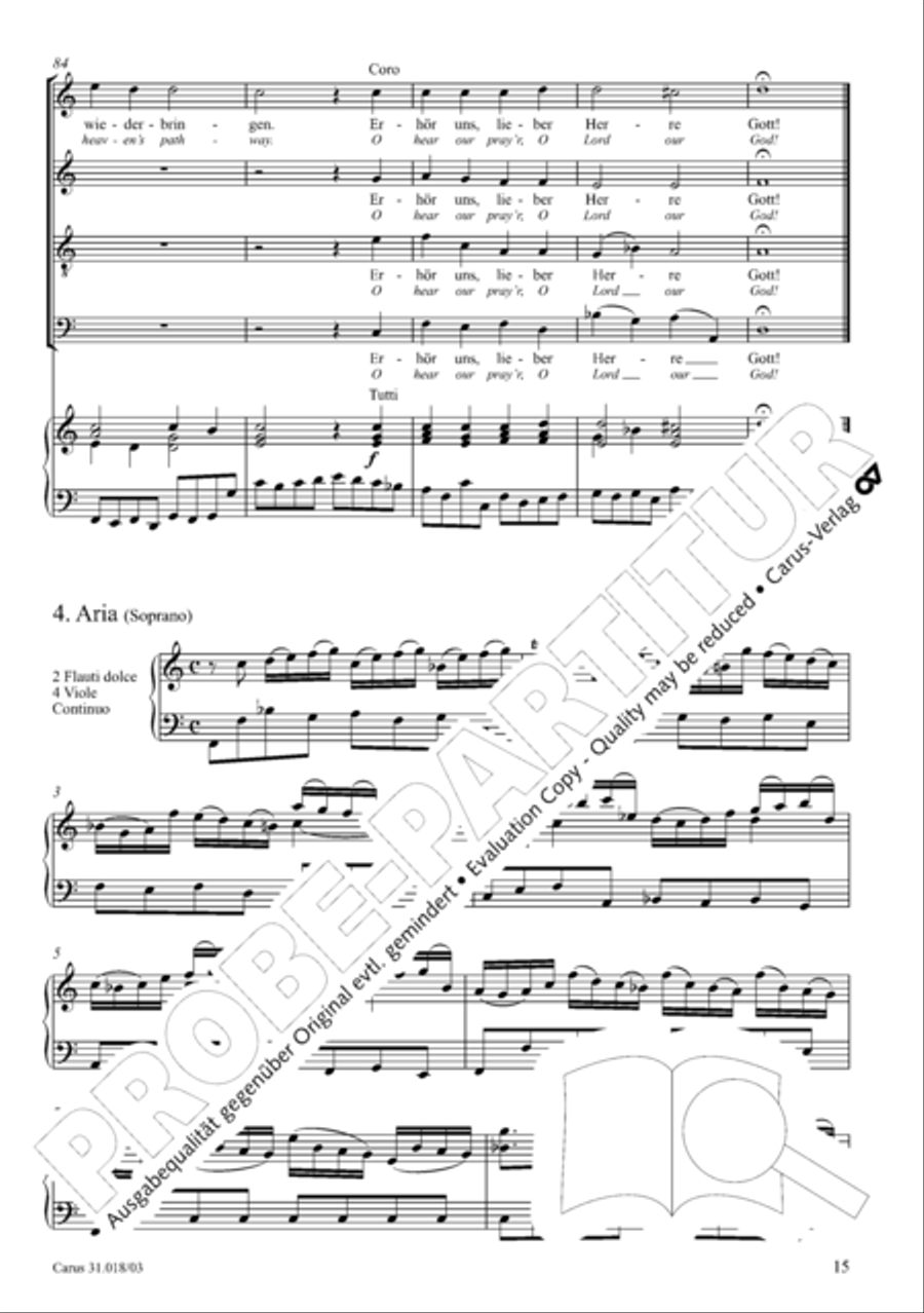 Just as the rain and snow fall from heaven (Gleichwie der Regen und Schnee vom Himmel fallt) STB scores gallery preview page 16