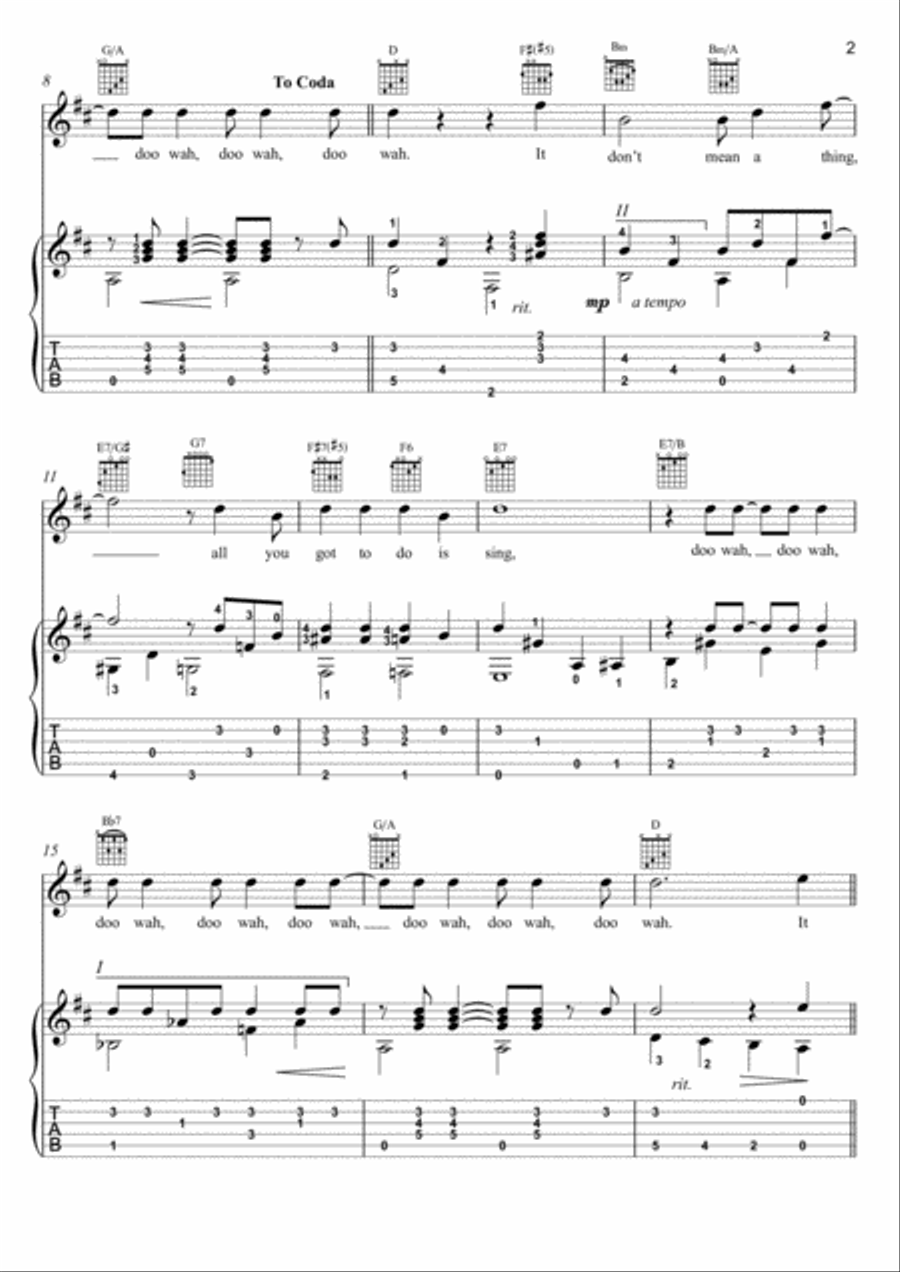 It Don't Mean A Thing (if It Ain't Got That Swing) Electric Guitar scores gallery preview page 2