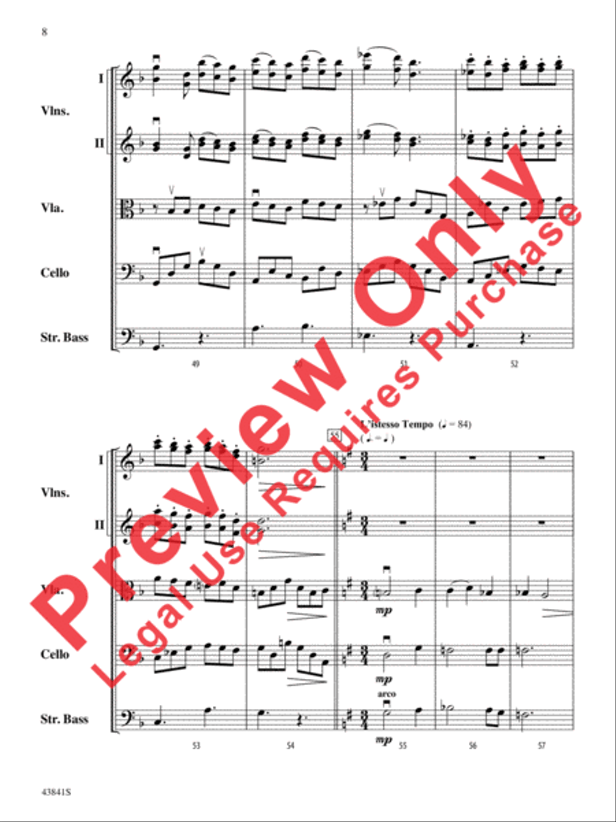 Scherzo for String Orchestra String Orchestra scores gallery preview page 9