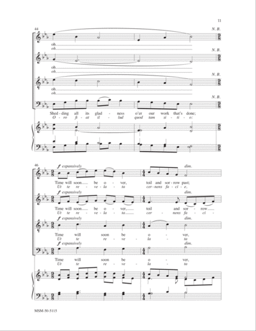 O Savior, Blessed Savior (Adoro te devote) 4-Part scores gallery preview page 7