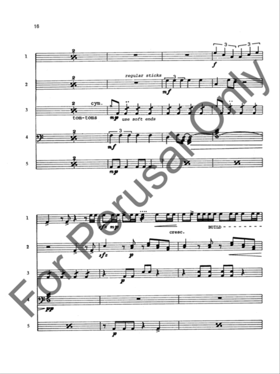 Blue Rhythm Quintet Percussion scores gallery preview page 16