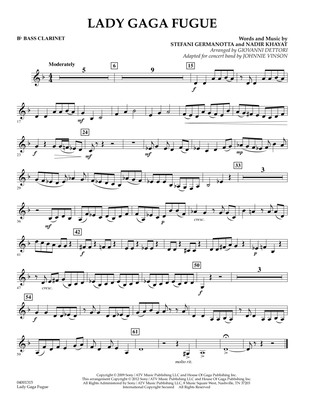Lady Gaga Fugue - Bb Bass Clarinet