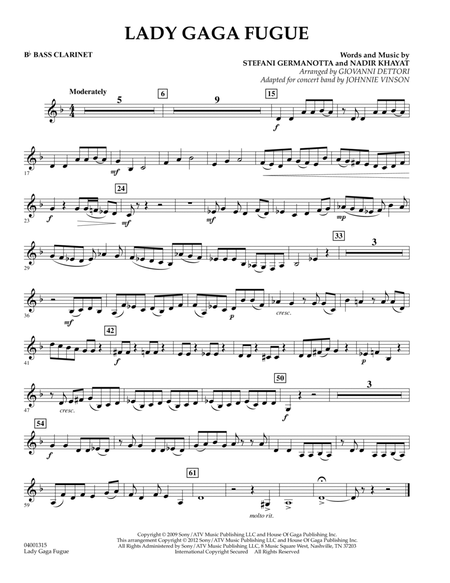 Lady Gaga Fugue - Bb Bass Clarinet