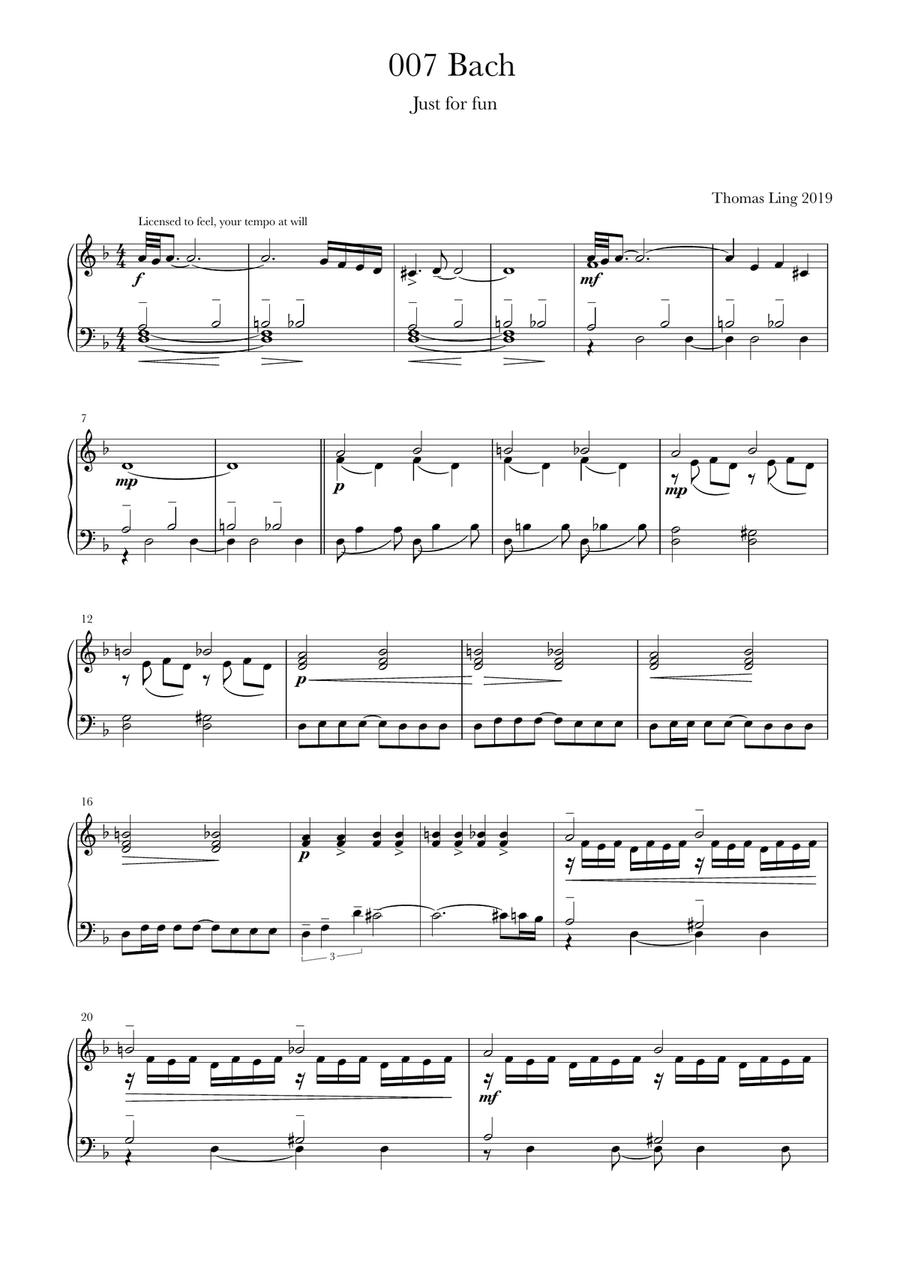 007 Bach Piano Solo scores gallery preview page 1