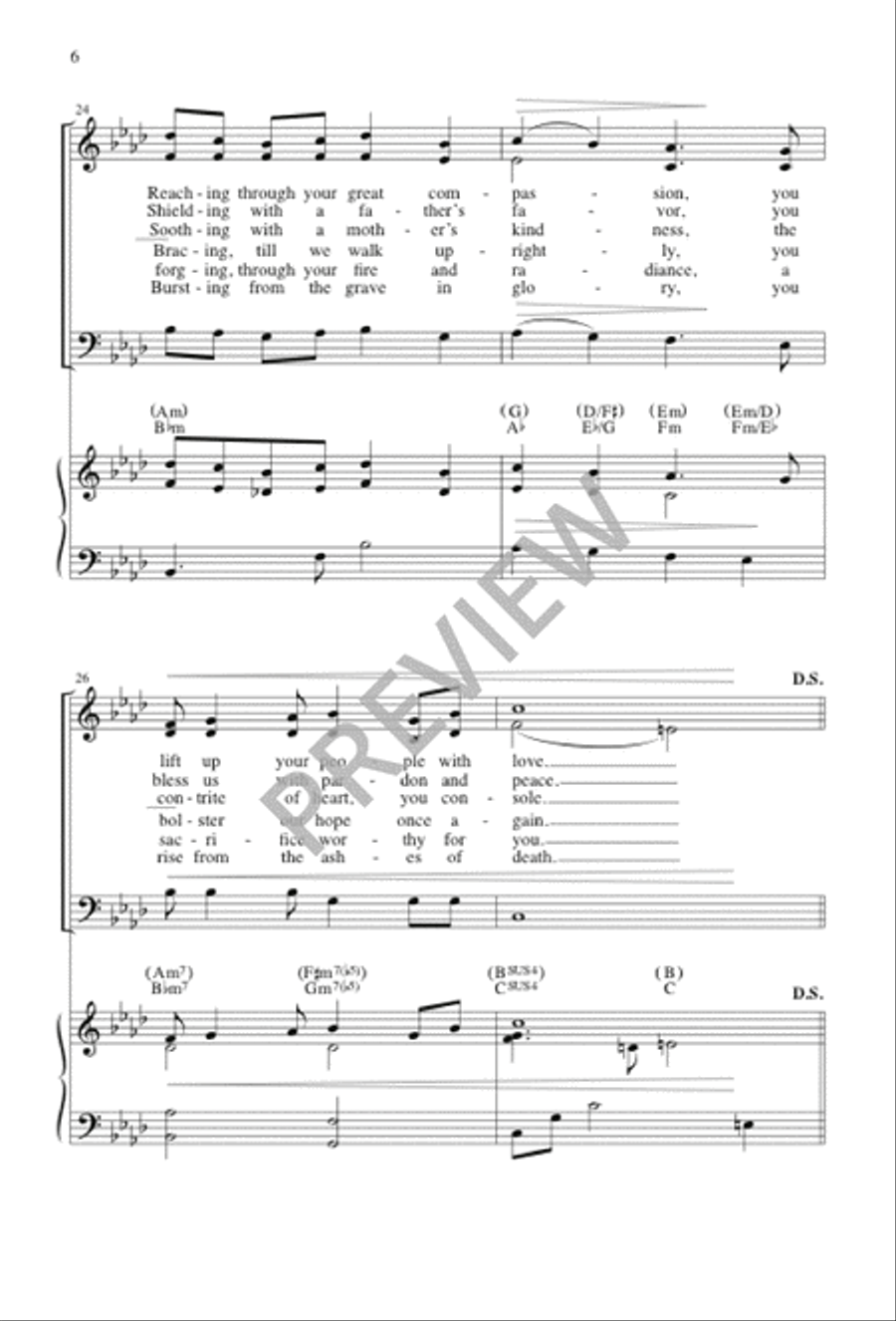 Merciful God: A Ritual Song for Lent 3-Part scores gallery preview page 6