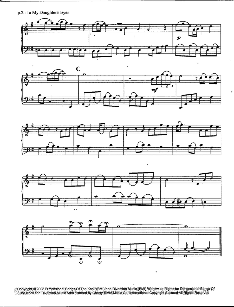 In My Daughter's Eyes String Duet scores gallery preview page 3