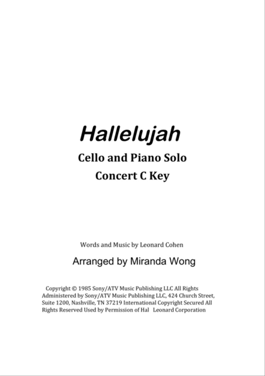 Hallelujah Hallelujah Small Ensemble scores gallery preview page 1