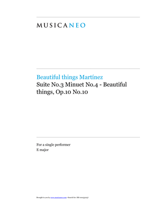 Suite No.3 Minuet No.4-Beautiful things Op.10 No.10