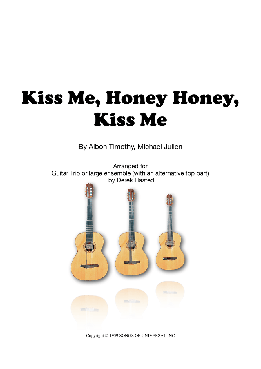 Kiss Me Honey Honey Guitar Ensemble scores gallery preview page 1