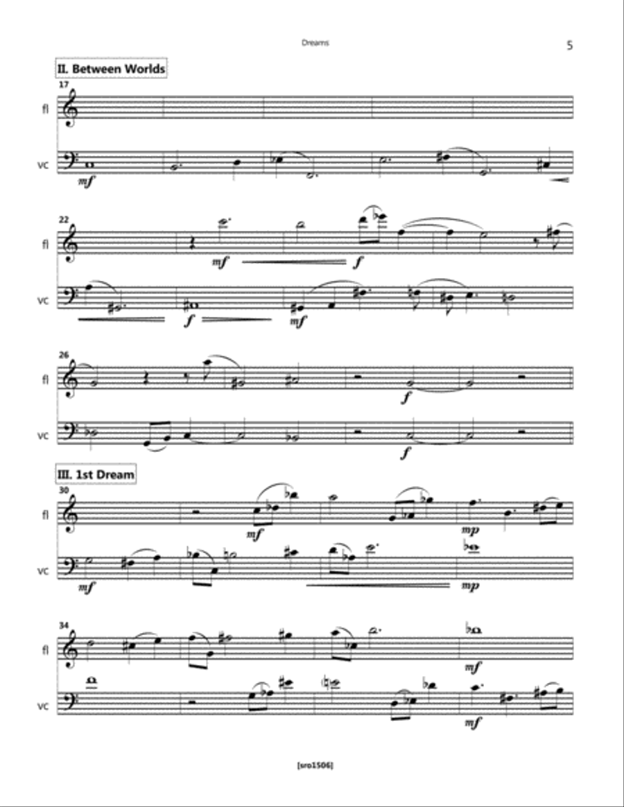 Dreams Flute scores gallery preview page 5