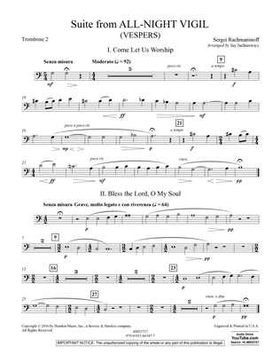 Suite from All-Night Vigil (Vespers) - Trombone 2
