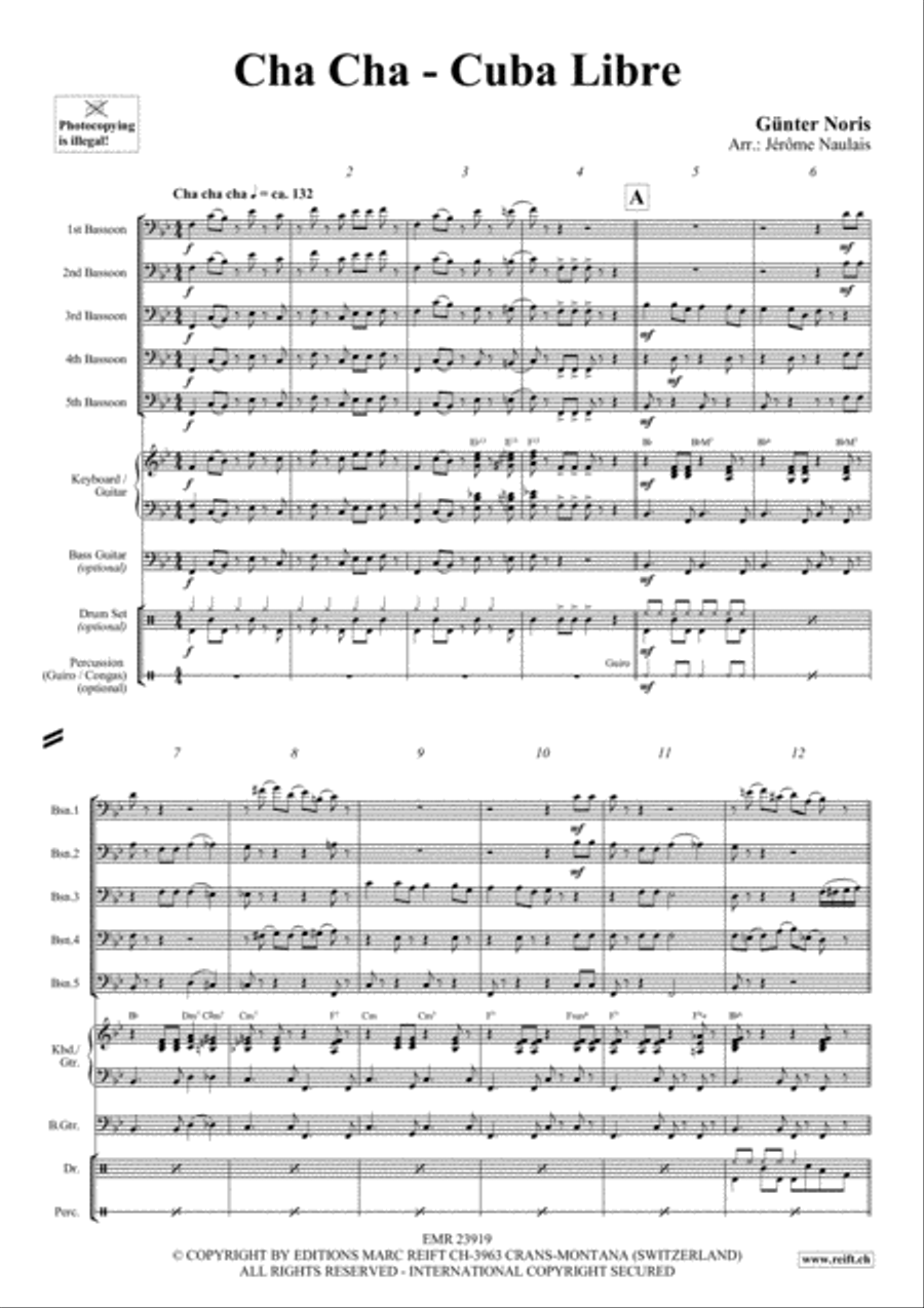Cha Cha - Cuba Libre Bassoon scores gallery preview page 3