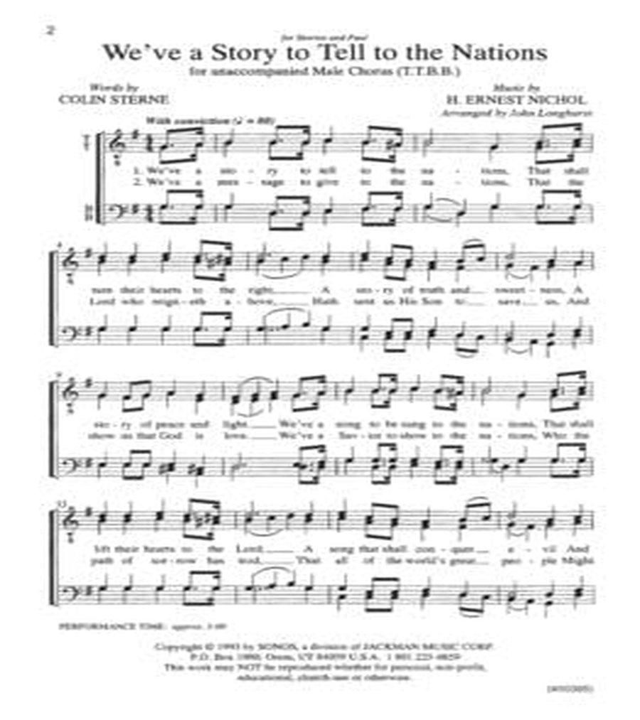 Three Anthems for Missionaries - TTBB a cappella TTBB scores gallery preview page 2
