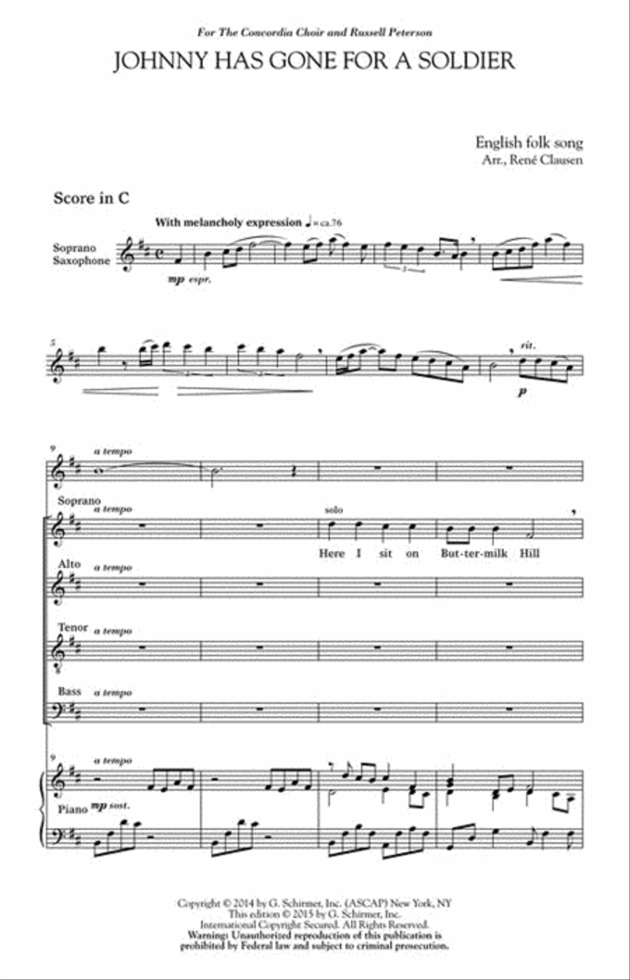 Johnny Has Gone for a Soldier 4-Part scores gallery preview page 2
