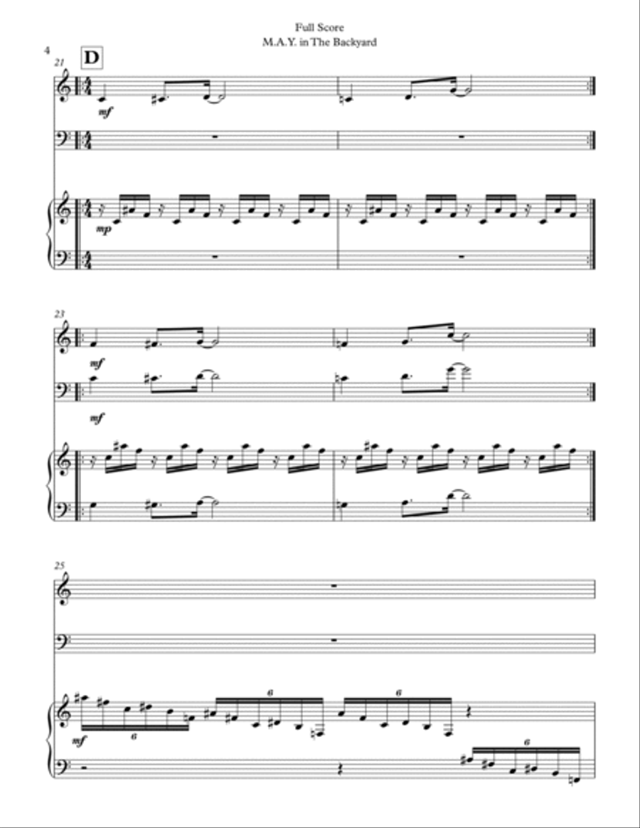 M.a.y. In The Backyard Piano Trio scores gallery preview page 4