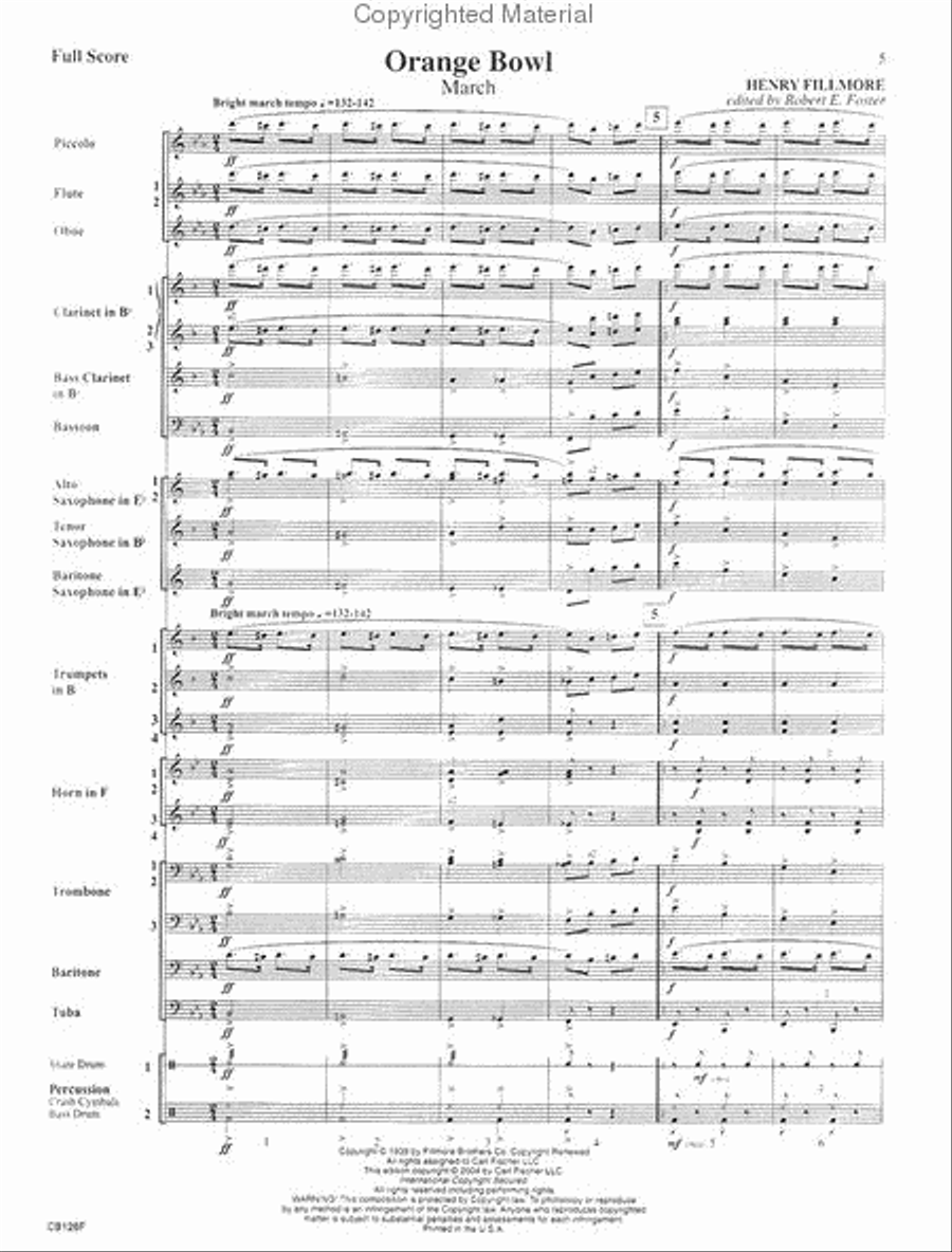 The Orange Bowl Concert Band scores gallery preview page 2
