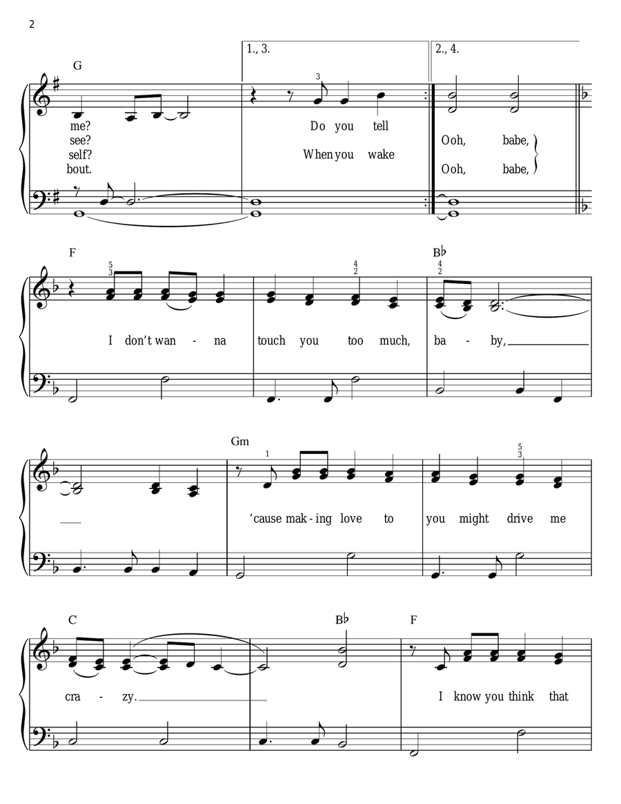 Love Bites Easy Piano scores gallery preview page 2