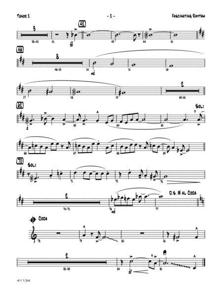 Fascinating Rhythm: 2nd B-flat Tenor Saxophone
