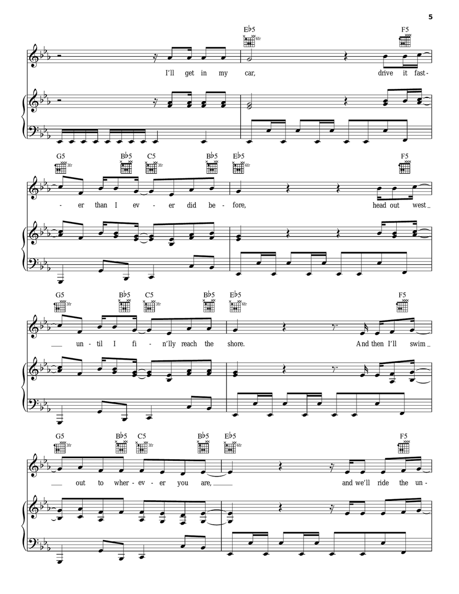Proof Proof Piano, Vocal, Guitar scores gallery preview page 5