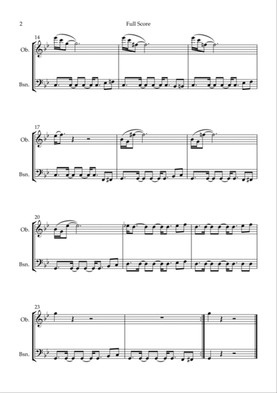 Mission: Impossible Theme Woodwind Duet scores gallery preview page 2
