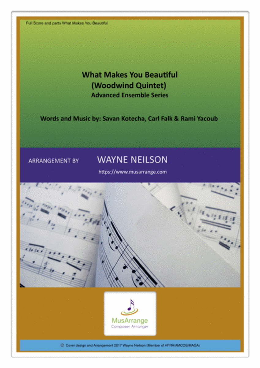 What Makes You Beautiful for Woodwind Quintet image number null