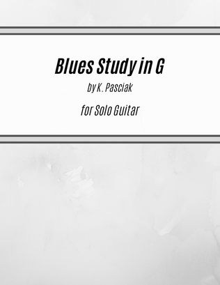 Book cover for Blues Study in G (for Solo Guitar)