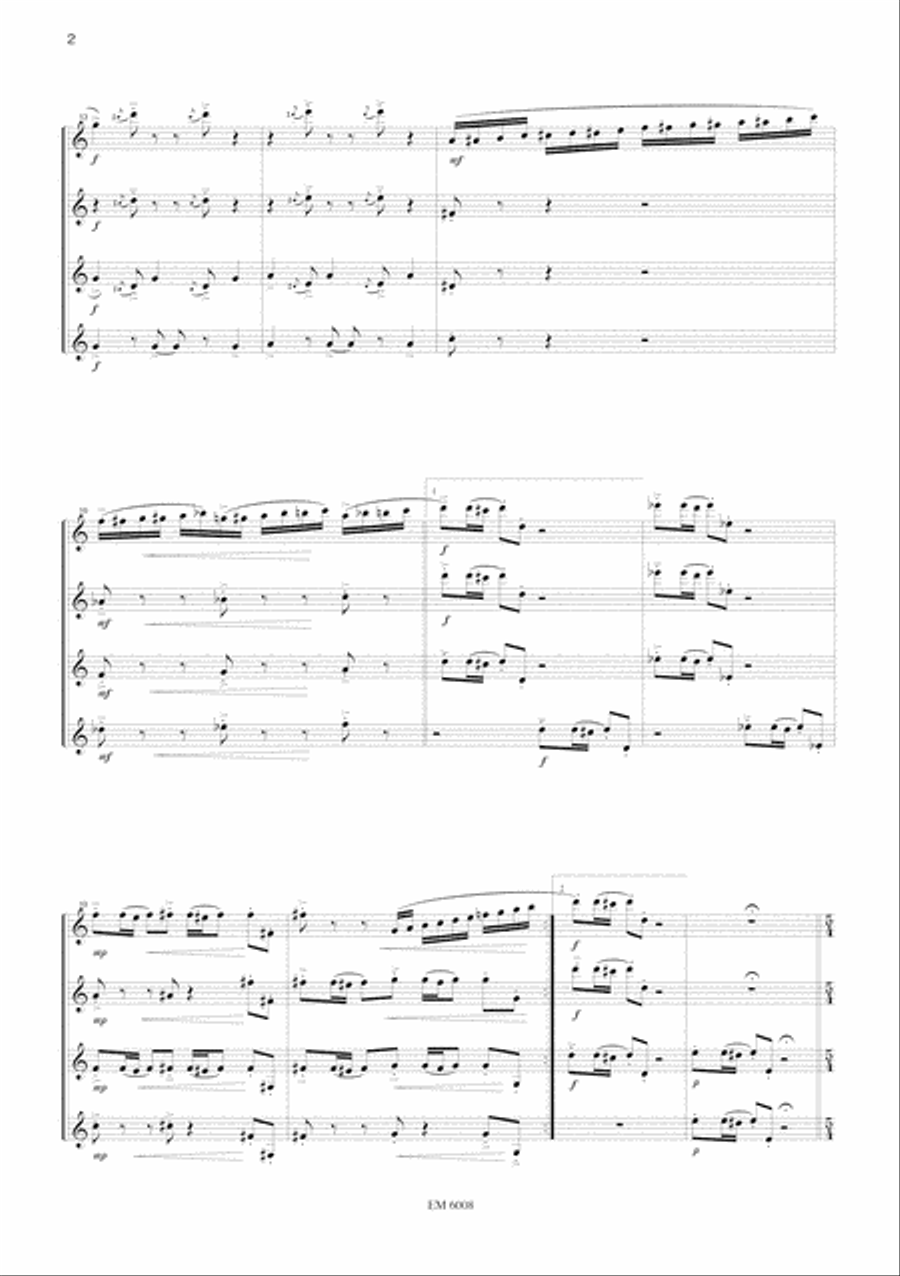Clownery for Clarinets for Clarinet Quartet Clarinet Quartet scores gallery preview page 3