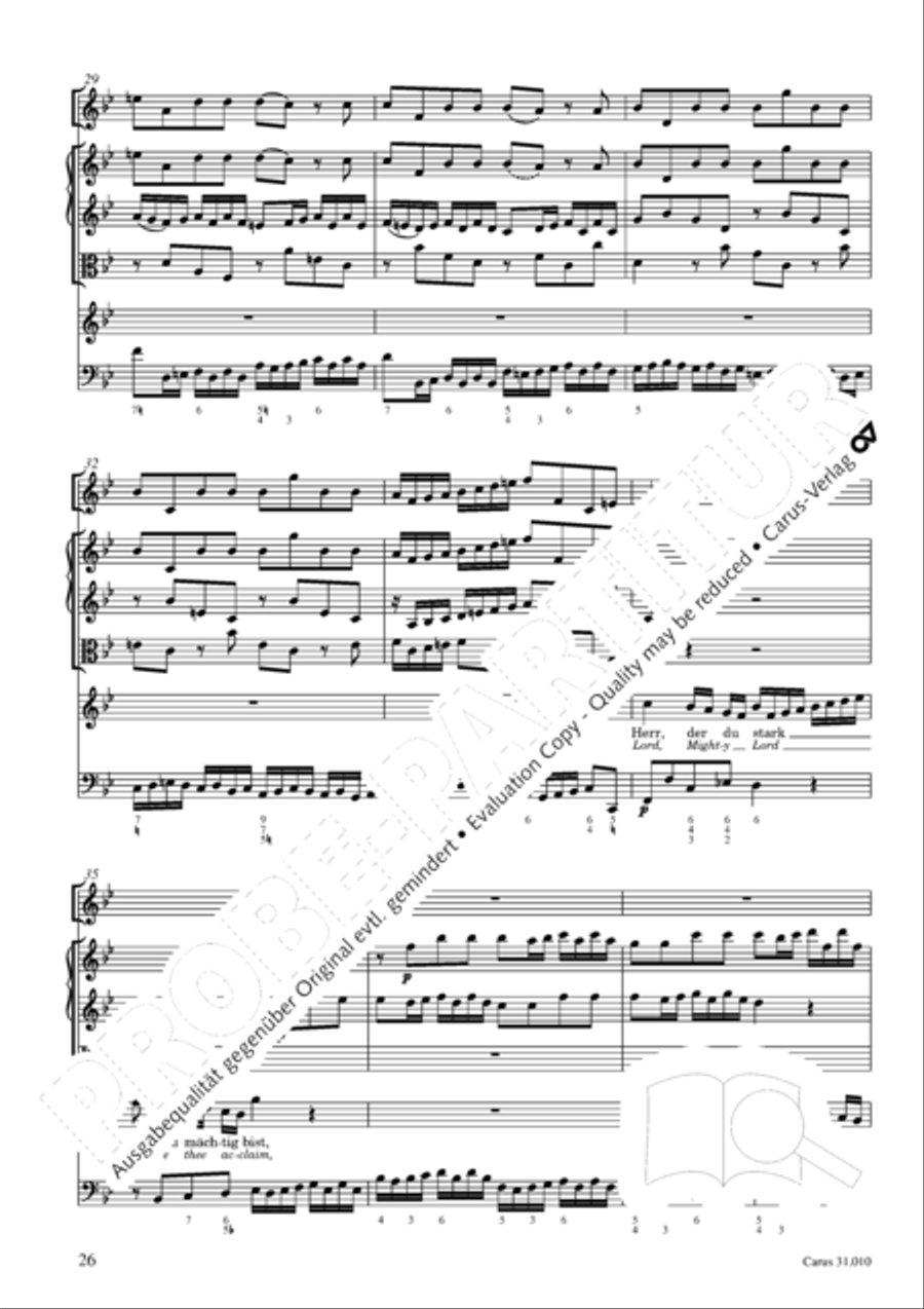Magnify the Lord, my soul (Meine Seel erhebt den Herren) 4-Part scores gallery preview page 22