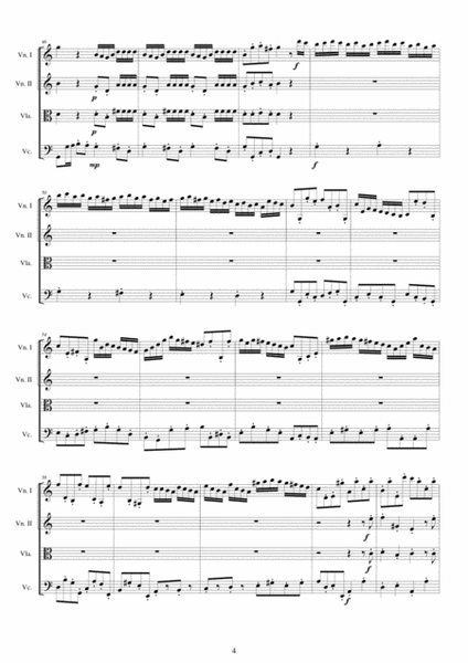 Vivaldi - Concerto No.1 Op.9 in C major RV181 for String Quartet image number null