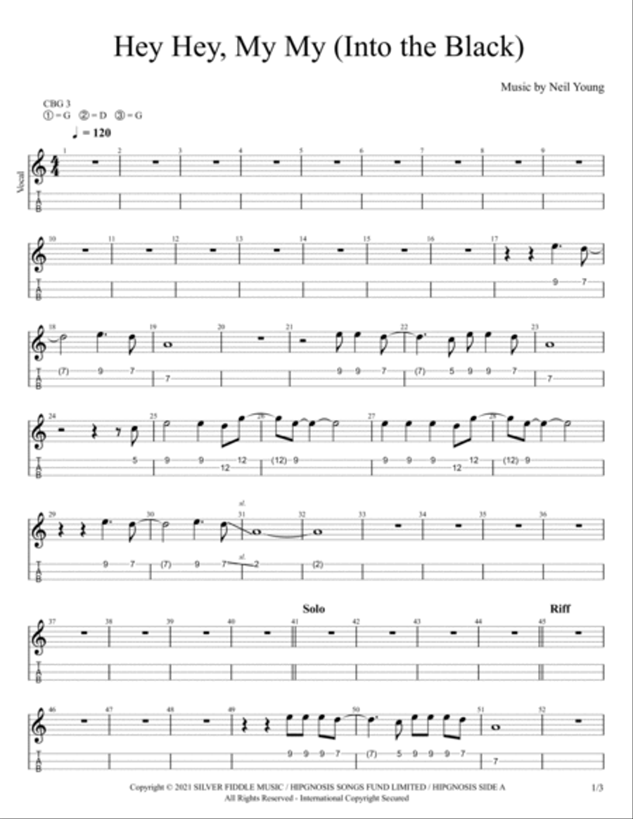 Hey Hey Electric Guitar scores gallery preview page 6