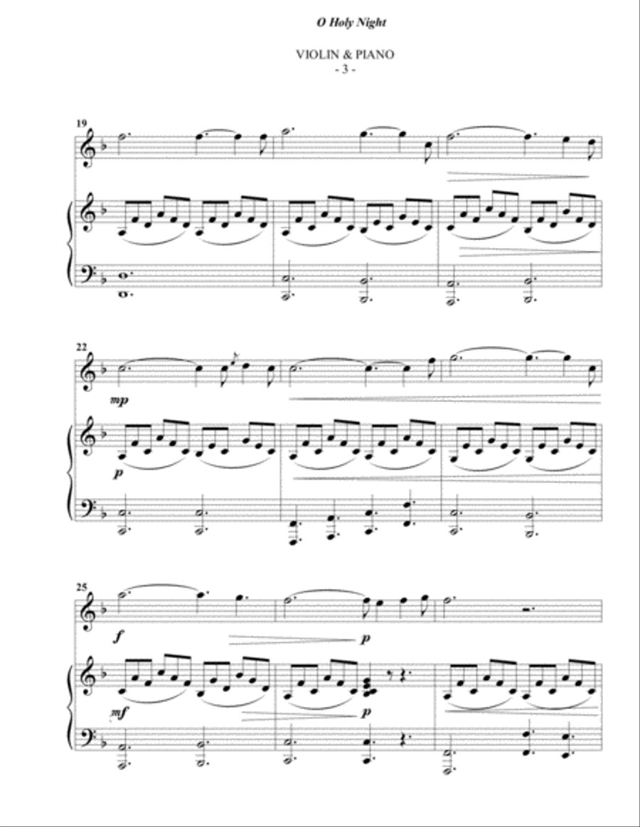 O Holy Night for Viola & Piano Viola scores gallery preview page 3