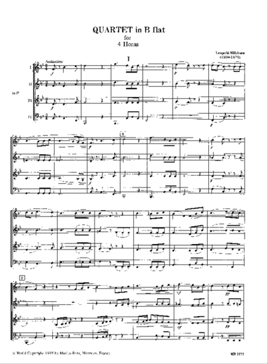 Quartet in Bb major Quartet in Bb major String Quartet scores gallery preview page 2