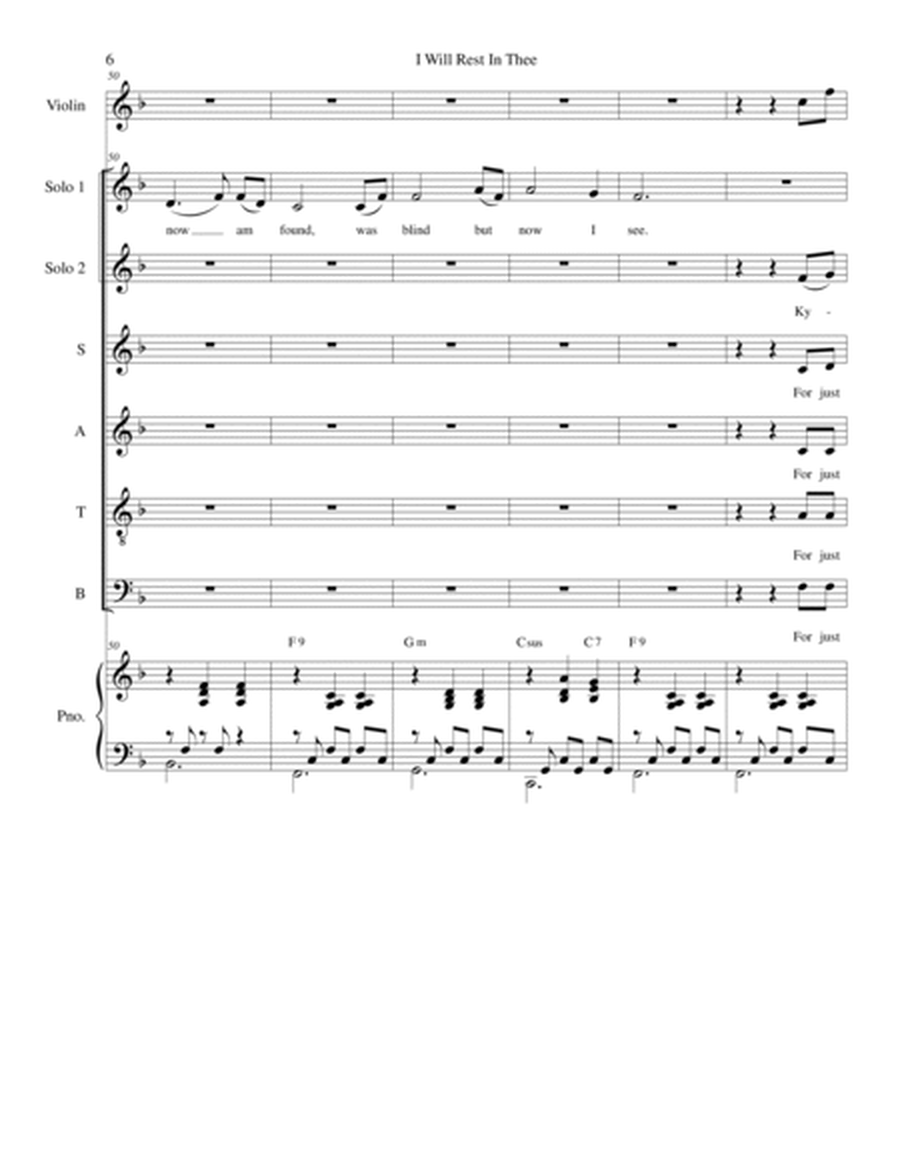 I Will Rest In Thee (Solos and SATB) image number null