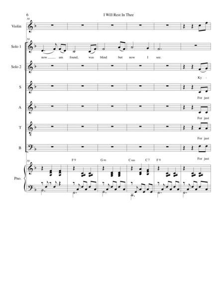 I Will Rest In Thee (Solos and SATB) image number null