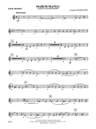 March Mania! (A Potpourri of Great March Melodies): 2nd B-flat Trumpet