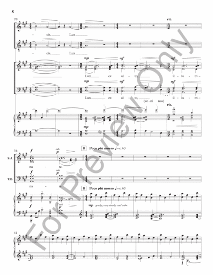 LUX: The Dawn From On High (Vocal Score) Choir scores gallery preview page 9