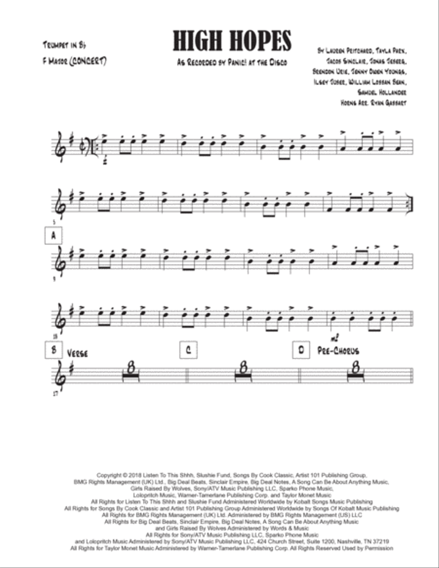High Hopes High Hopes Tenor Saxophone scores gallery preview page 6