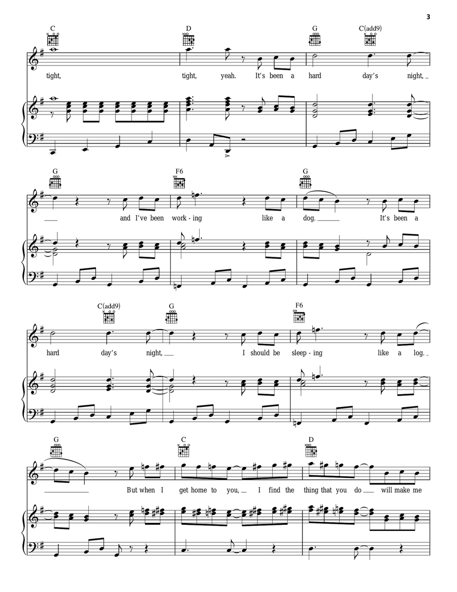 A Hard Day's Night A Hard Day's Night Acoustic Guitar scores gallery preview page 3