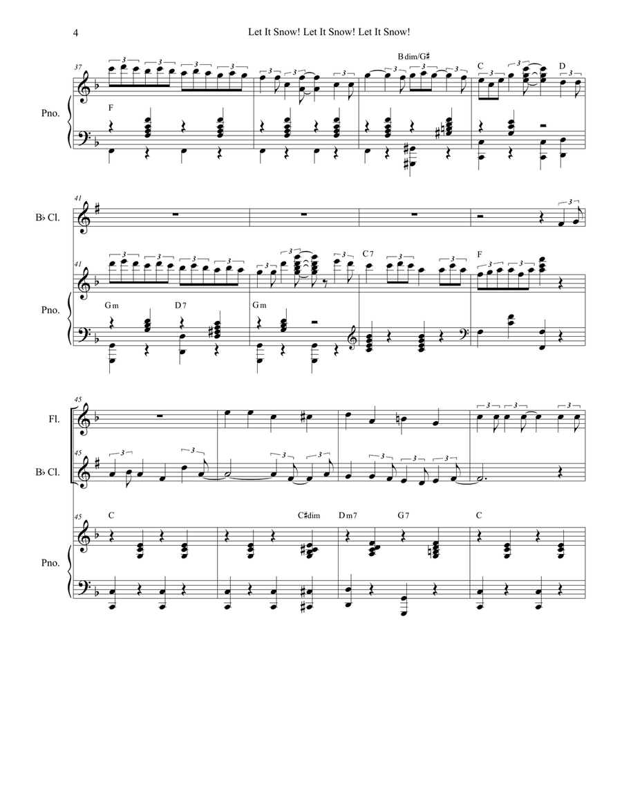Let It Snow! Let It Snow! Let It Snow! Woodwind Duet scores gallery preview page 4