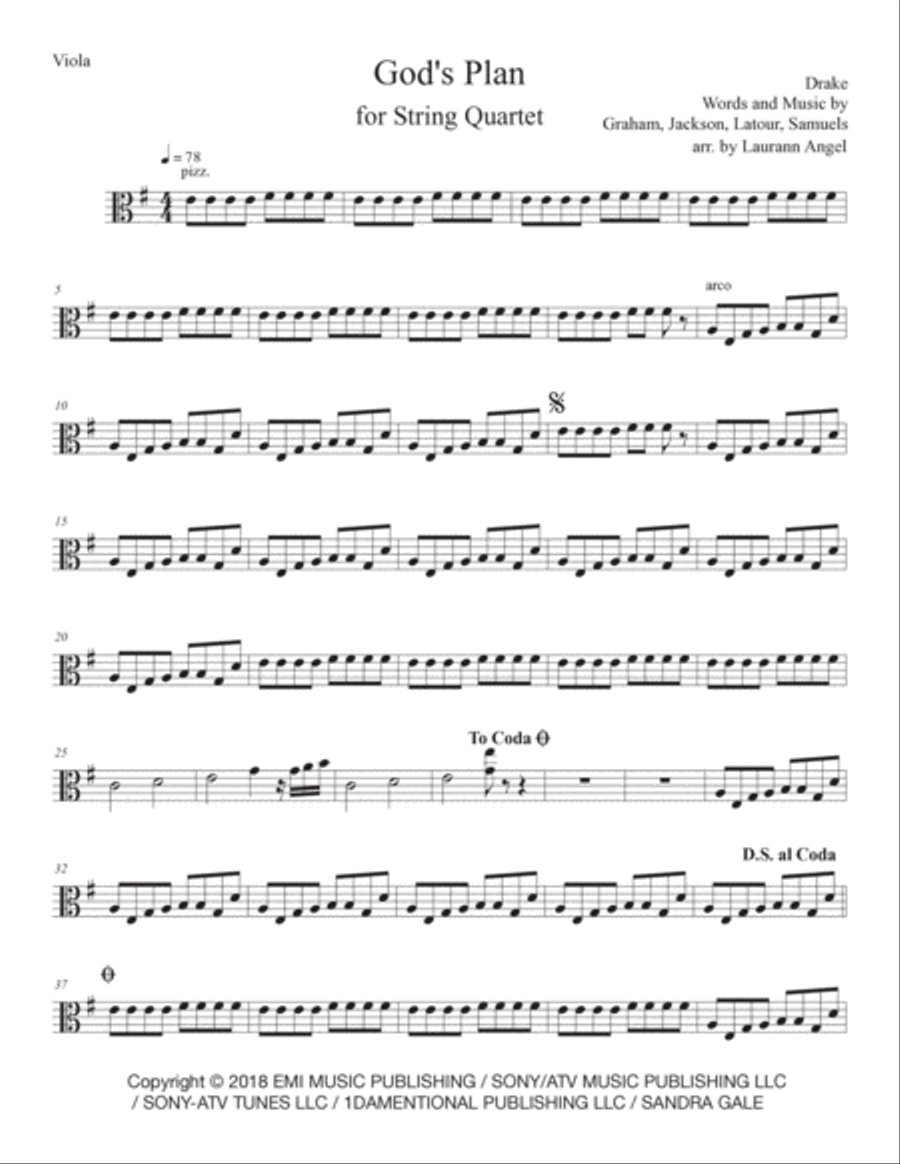 God's Plan String Quartet scores gallery preview page 5
