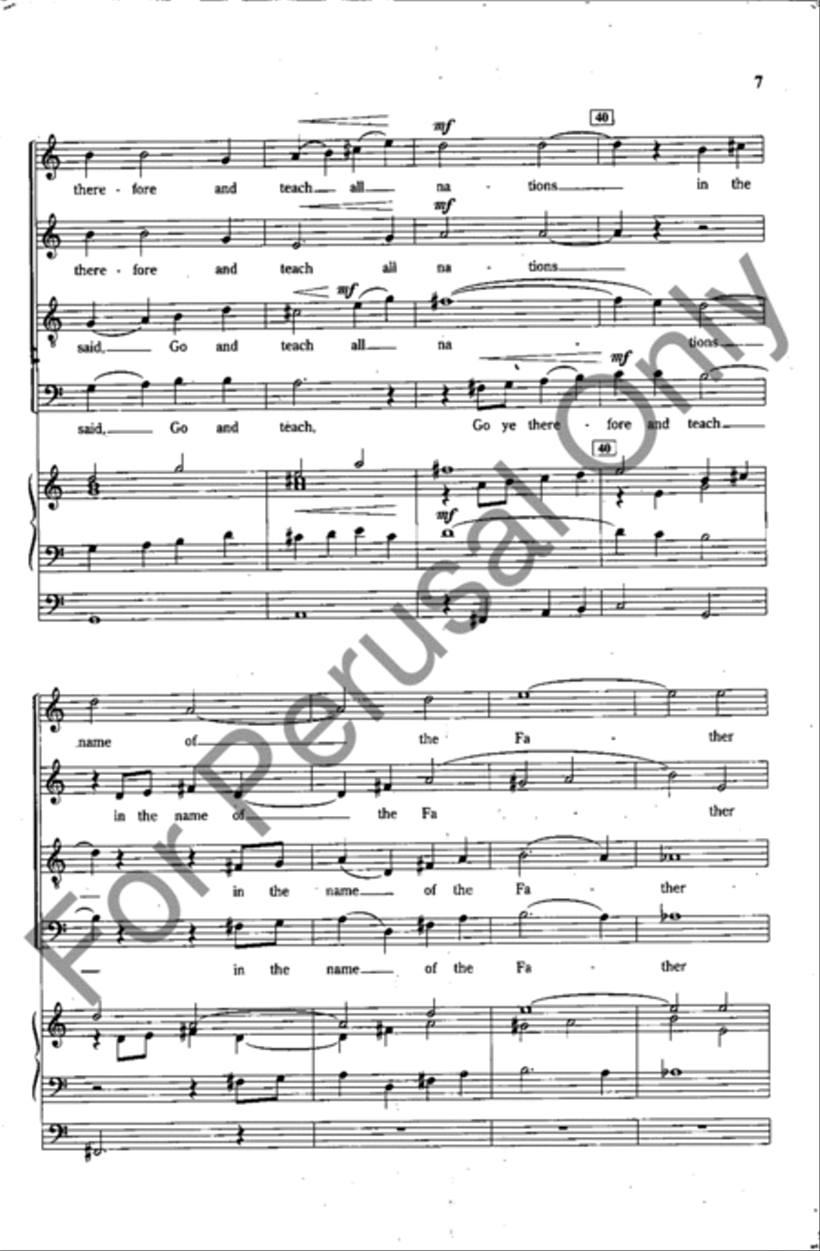 Go Ye Therefore And Teach All Nations 4-Part scores gallery preview page 6