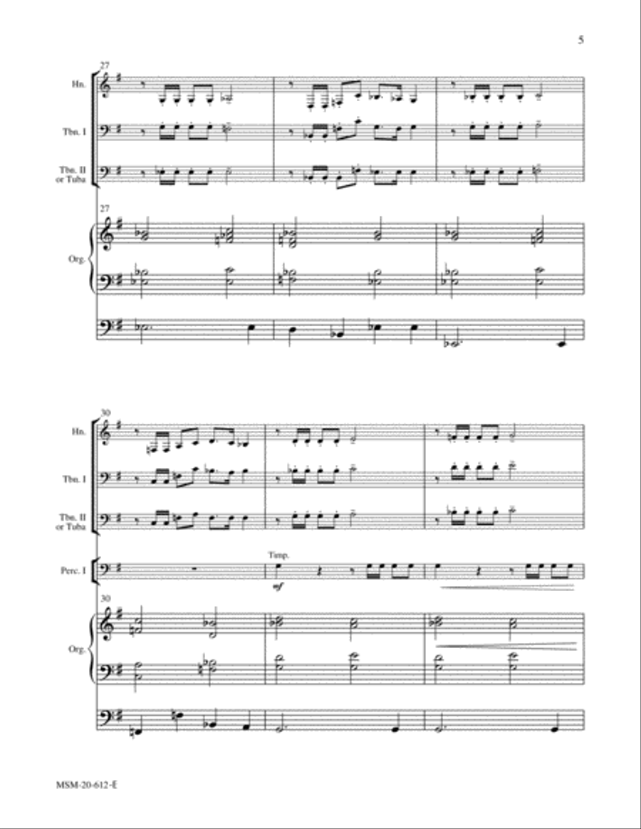 Trumpet Tune in G Trumpet scores gallery preview page 5