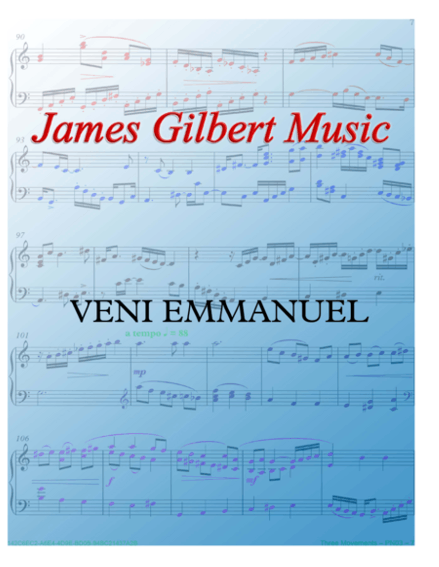 VENI EMMANUEL (O Come, O Come, Emmanuel) Small Ensemble scores gallery preview page 1