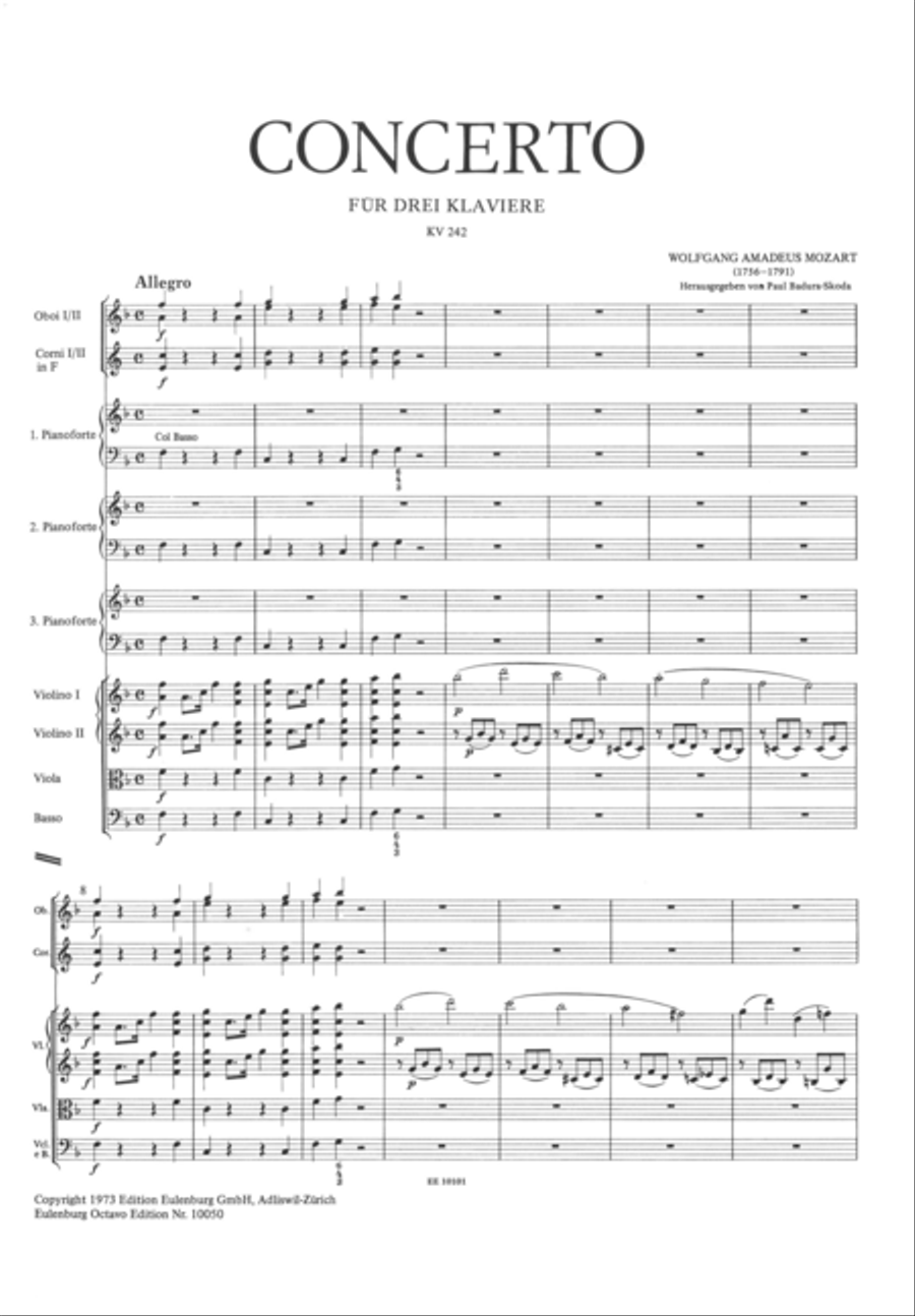 Concerto for 3 pianos Chamber Orchestra scores gallery preview page 2