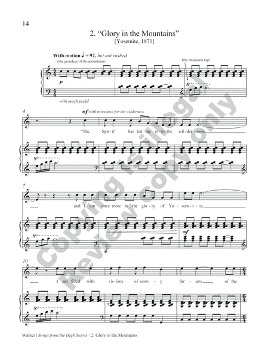 Songs from the High Sierra High Voice scores gallery preview page 26
