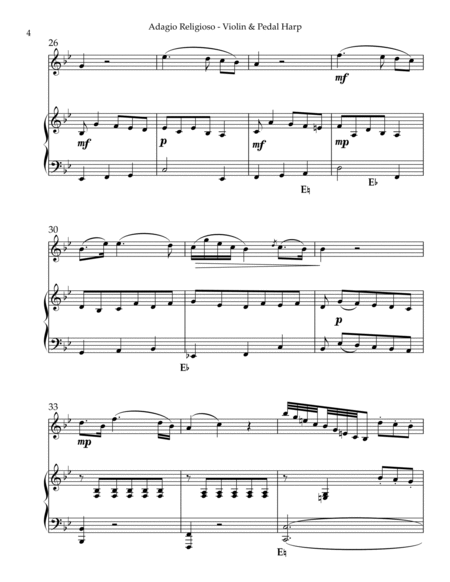 Adagio Religioso, K622, Duet for Violin & Pedal Harp image number null
