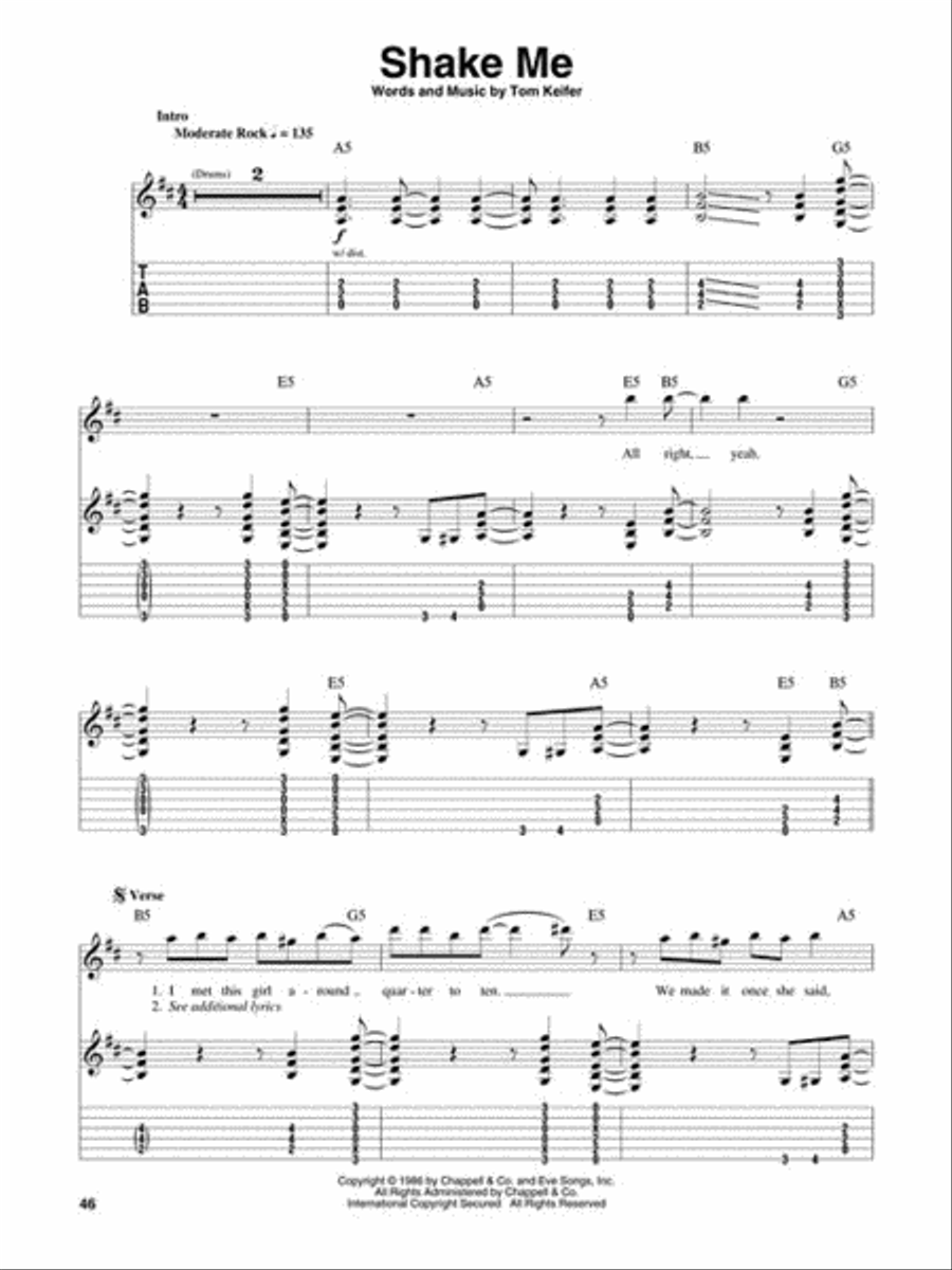 Hair Metal Electric Guitar scores gallery preview page 5