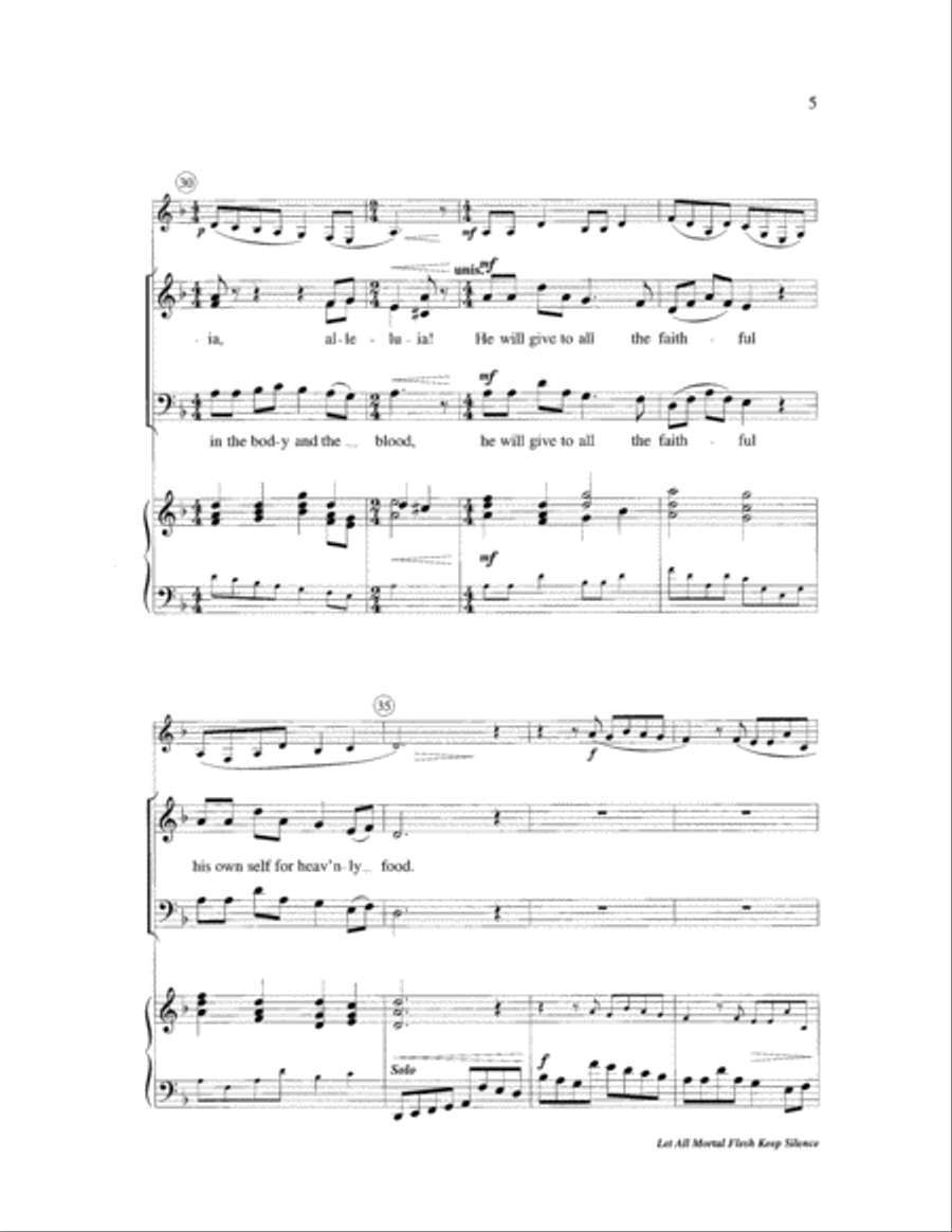 Let All Mortal Flesh Keep Silence 4-Part scores gallery preview page 5
