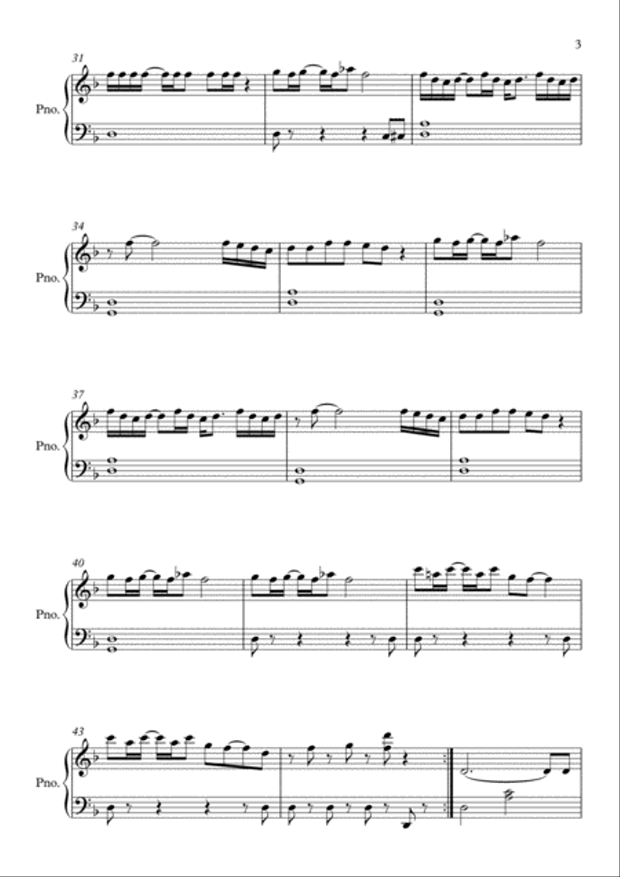 Uptown Funk Easy Piano scores gallery preview page 3