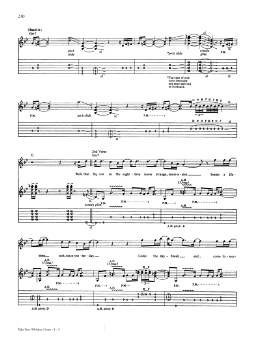 Take Your Whiskey Home Guitar Tablature scores gallery preview page 3